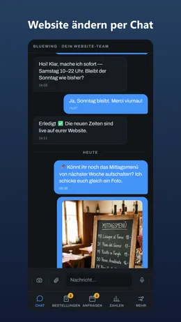 bluewing-App: Chat mit bluewing